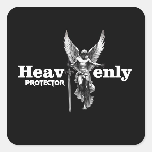 Sticker Carré Estampa Anjo - Heavenly Protector - Adesivo (Devant)