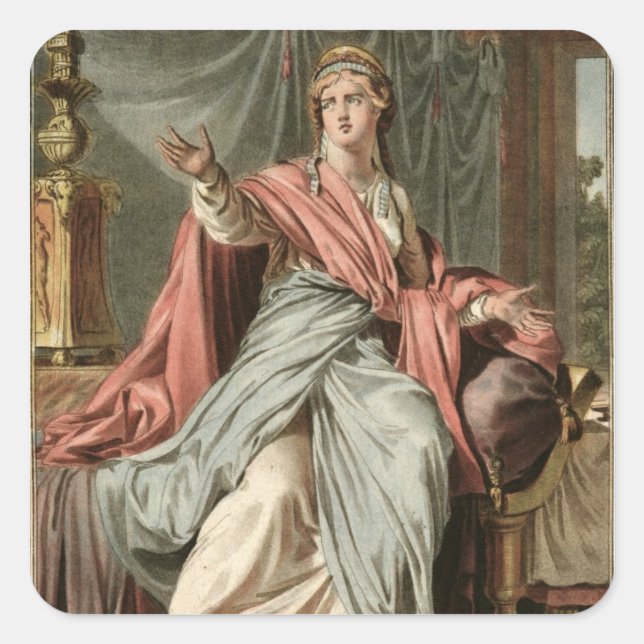 Sticker Carré Esther, costume pour Esther de Jean Racine, de (Devant)