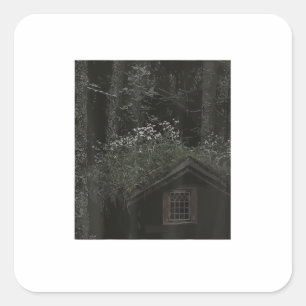 Sticker Carré Esthétique Fée Fairycore Goblincore Cottagecore