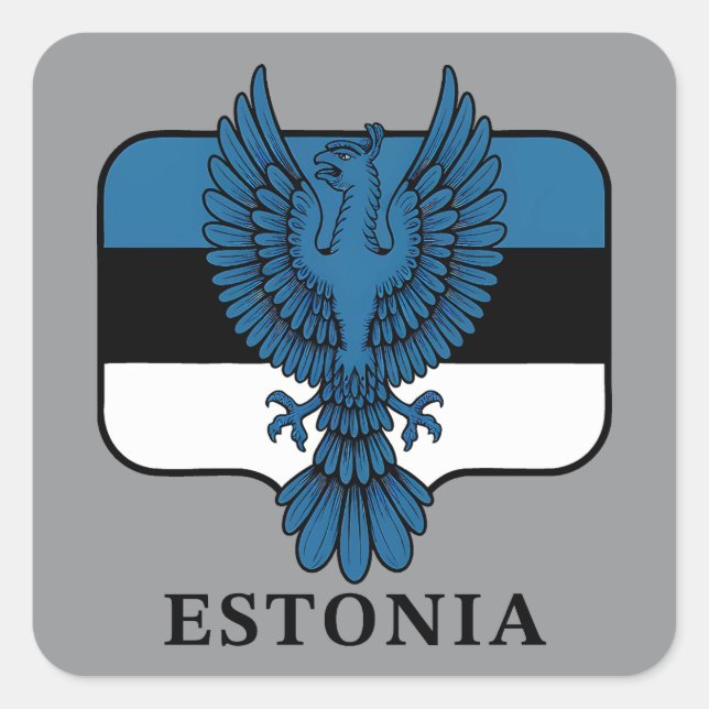 Sticker Carré Estonia Northern Europe (Devant)