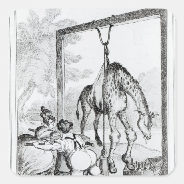Sticker Carré État de la Giraffe, 1829 (Devant)