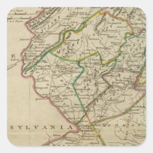 Sticker Carré État du New Jersey 3