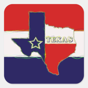 STICKER CARRÉ ÉTAT DU TEXAS