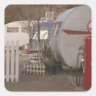 Sticker Carré États-Unis, Arizona, Bisbee : Shady Dell Motel, To