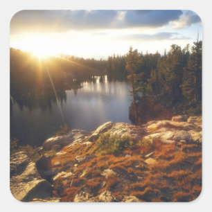 Sticker Carré États-Unis, Californie, Sierra Nevada Mountains. C