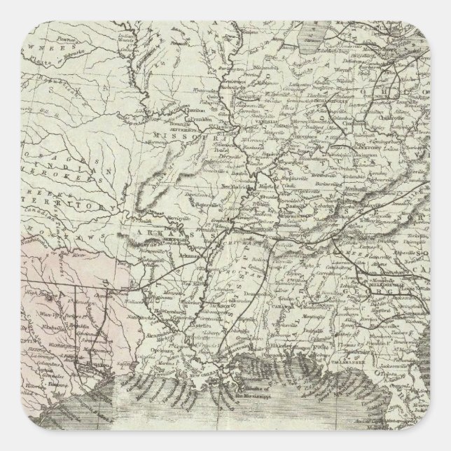 Sticker Carré États-Unis d'Amérique 6 (Devant)