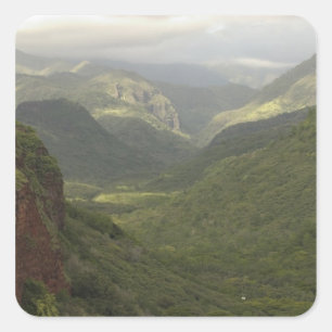 Sticker Carré États-Unis, Hawaï, Kauai, vue sur le canyon. (RF)