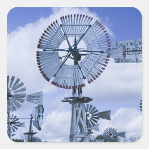 Sticker Carré États-Unis, Indiana, Kendallville : Mid, Amérique 