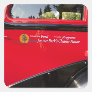 Sticker Carré États-Unis, Montana, Glacier National Park, Vinta