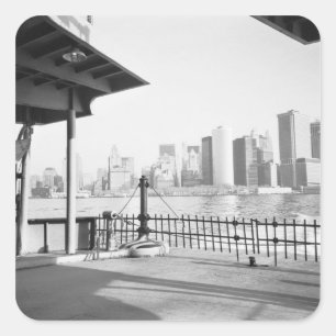 Sticker Carré ÉTATS-UNIS, NEW YORK : New York City Lower Manhatt