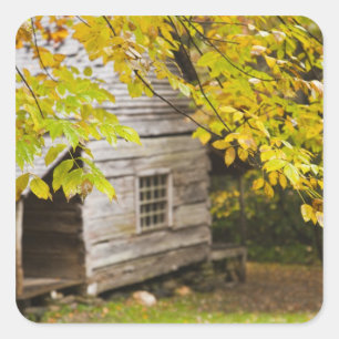 Sticker Carré États-Unis, Tennessee, Gatlinburg. Super Smoky