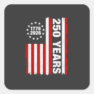 Sticker Carré États-Unis vintages Semiquincentennial 250e Annive