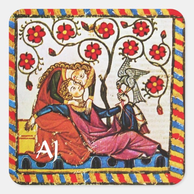 STICKER CARRÉ ETERNEL LOVE VALENTINE'S DAY PARCHMENT (Devant)