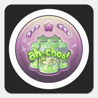 Sticker Carré Éternuzeorama de Glitch Achievement