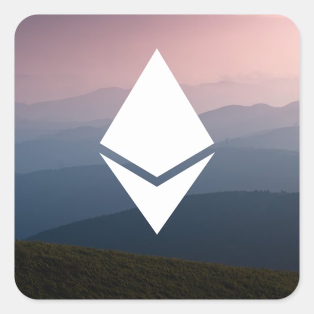 Sticker Carré Ethereum (Devant)