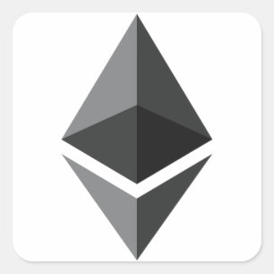 Sticker Carré Ethereum - Cryptomonnaie Super PAC