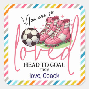 Sticker Carré Étiquettes-cadeaux Cheer HEAD pour pom-pom girls