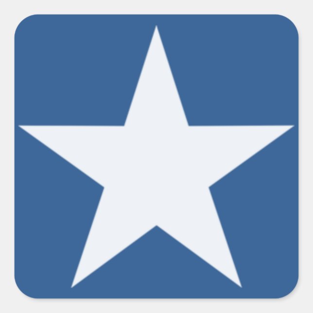 Sticker Carré étoile blanche (Devant)