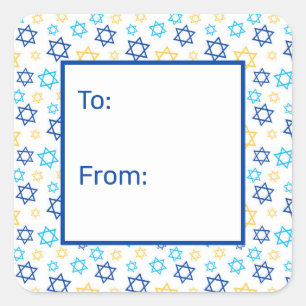 Sticker Carré Étoile de David