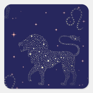 Sticker Carré étoile leo