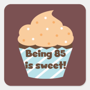 Sticker Carré Etre 85 est Sweet Birthday T-shirts et cadeaux