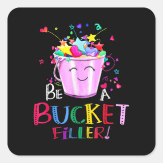 Sticker Carré Être Un Remplissage De Bucket Drôle École De Retou