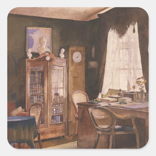 Sticker Carré Étude de Theodor Fontane (Devant)