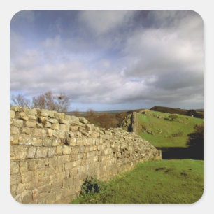 Sticker Carré Europe, Angleterre, Northumberland. Hadrian's