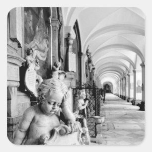 Sticker Carré Europe, Autriche, Salzbourg. Cheroub et monument 2