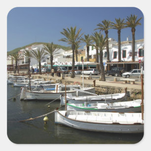 Sticker Carré Europe, Espagne, Minorque (ou Menorca). Pêche