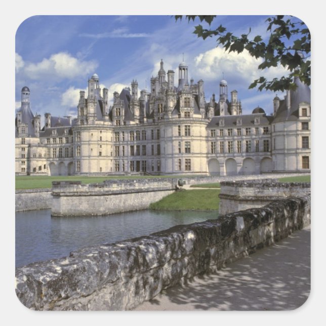 Sticker Carré Europe, France, Chambord. Château imposant (Devant)