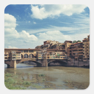 Sticker Carré Europe, Italie, Florence. Le Ponte Vecchio