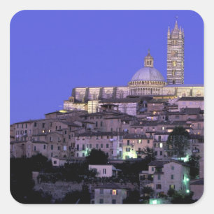 Sticker Carré Europe, Italie, Toscane, Sienne. 13ème siècle. Duo