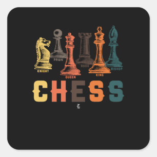 Sticker Carré Évêque principal Knight Queen roi de gage de