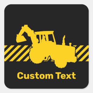 Sticker Carré Excavateur