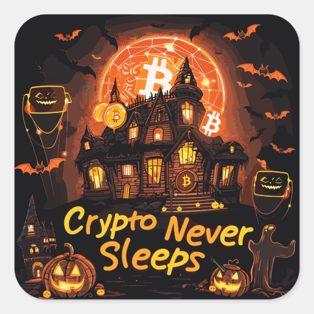 Sticker Carré ExDesigner | Personnalisation | Halloween (Devant)