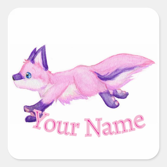 Sticker Carré Exécuter (Devant)