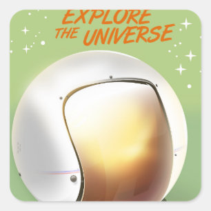 Sticker Carré Explorer l'Univers