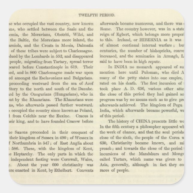 Sticker Carré Exposer L'Empire de Charlemagne 814 AD 2 (Devant)