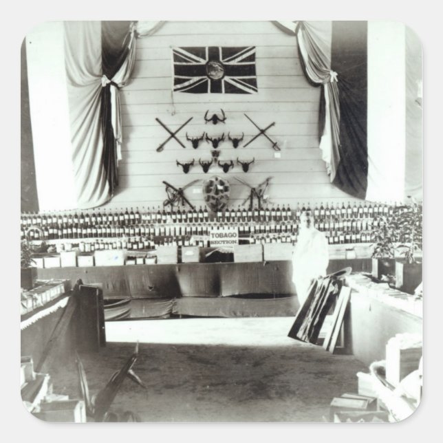 Sticker Carré Exposition de Trinité-et-Tobago, 1890 (Devant)