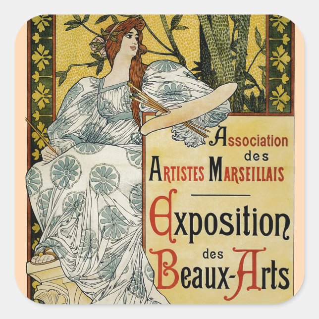 Sticker Carré Exposition des Baux-Arts (Devant)
