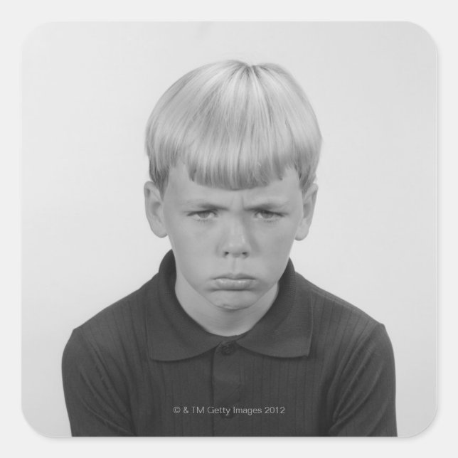 Sticker Carré Expression de Boy Facial (Devant)