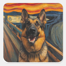 Expressionist Angst Painting German Shepherd