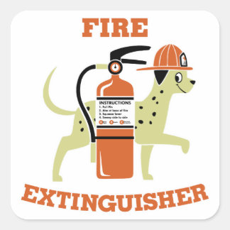 Sticker Carré Extincteur incendie