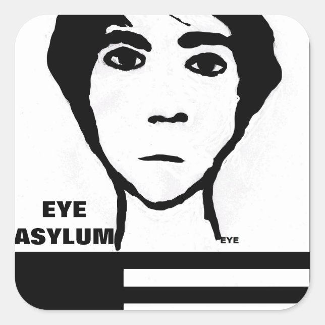 STICKER CARRÉ EYE ASYLUM (Devant)