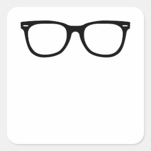 Sticker Carré Eye Glasses