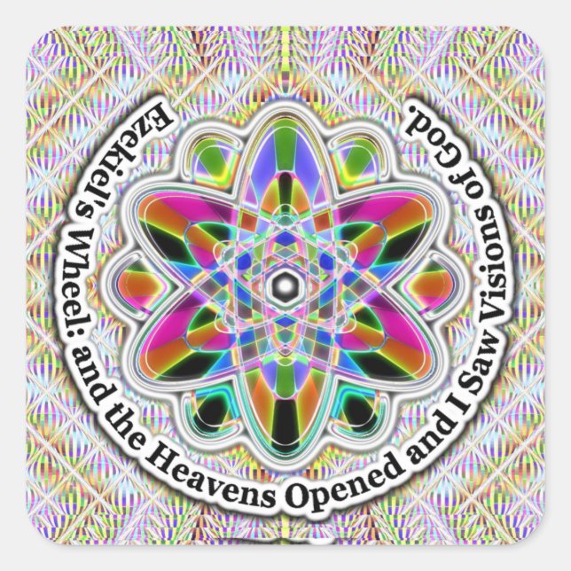 Sticker Carré Ezekiel's Wheel : Visions of God (Devant)