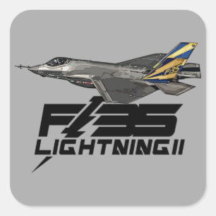 Sticker Carré F-35 Éclair II