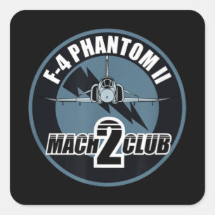 Sticker Carré F-4 Phantom II Mach 2 Club