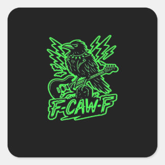 Sticker Carré F-Caw-F Chicken Classique Minimaliste Propre